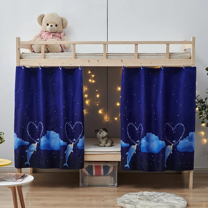 

Blackout Dormitory Bed Curtains Mosquito Net Bed Tent Bottom Bunk Breathable Canopy Bed Curtains for Children Bedroom Home Decor