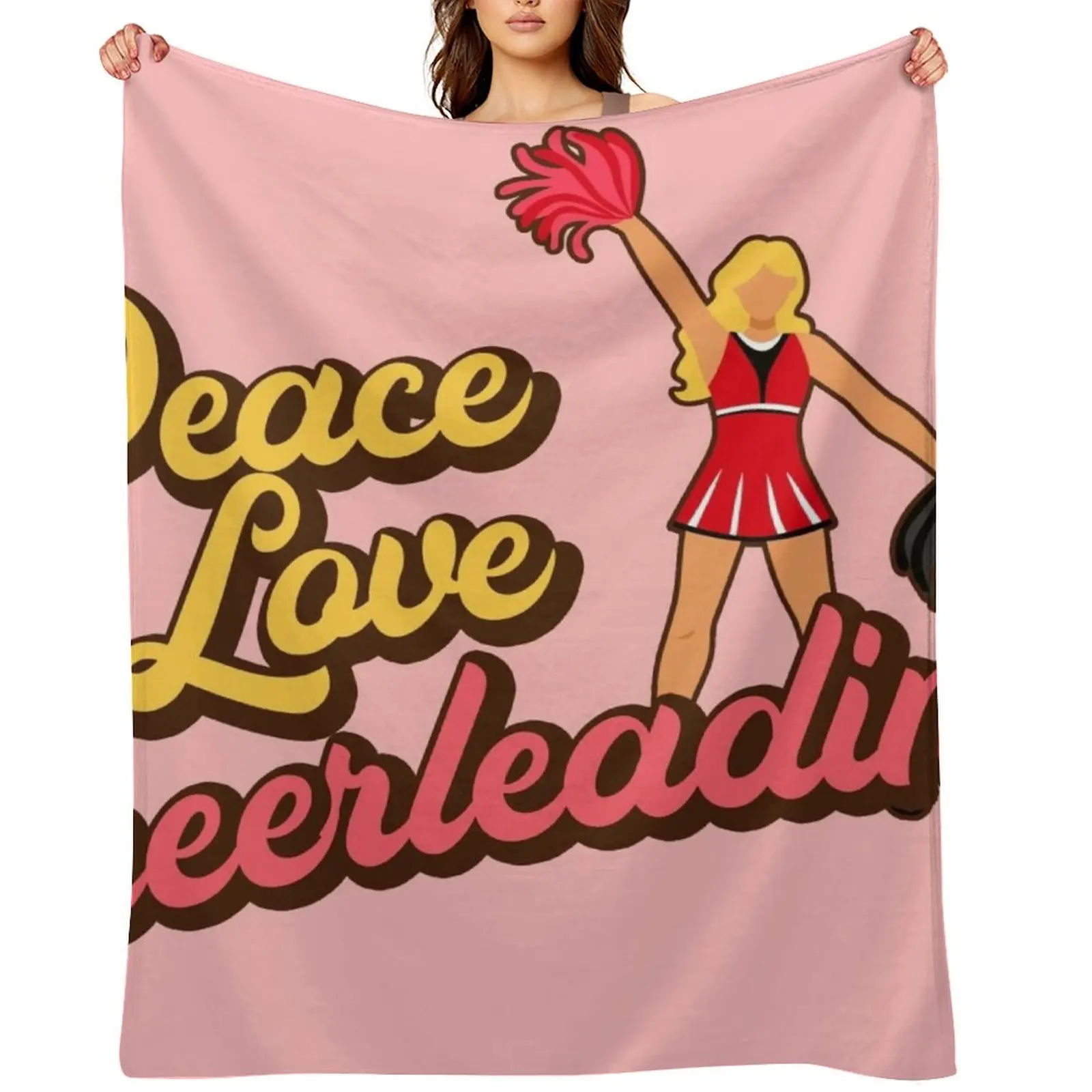

Peace Love Cheerleading. Throw Blanket Beach Soft Beds Baby Designers Blankets