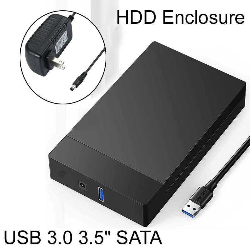USB 3.0 3.5 inch HDD SATA External Hard Drive Case Box Support 10TB Hard Drive Enclosure High Speed Adapter for PC Laptop