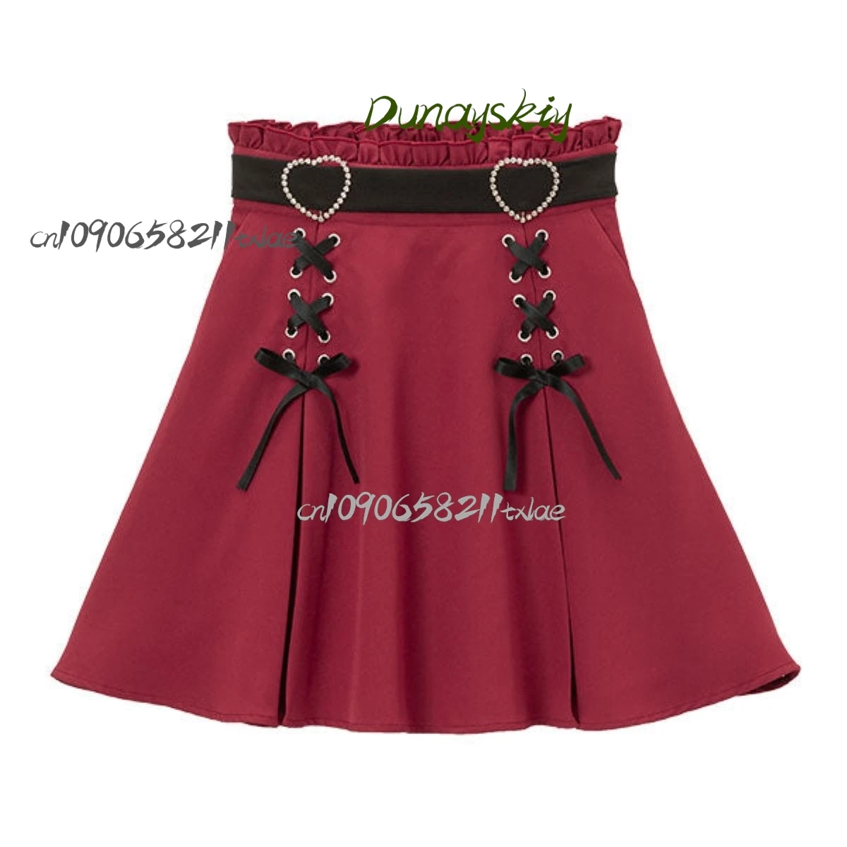 تنورة جيراي كي فستان ياباني لطيف منجم أحمر أسود وردي Kawaii Y2k أزياء تنكرية للسيدات مقاس كبير حلم جرلي حلو