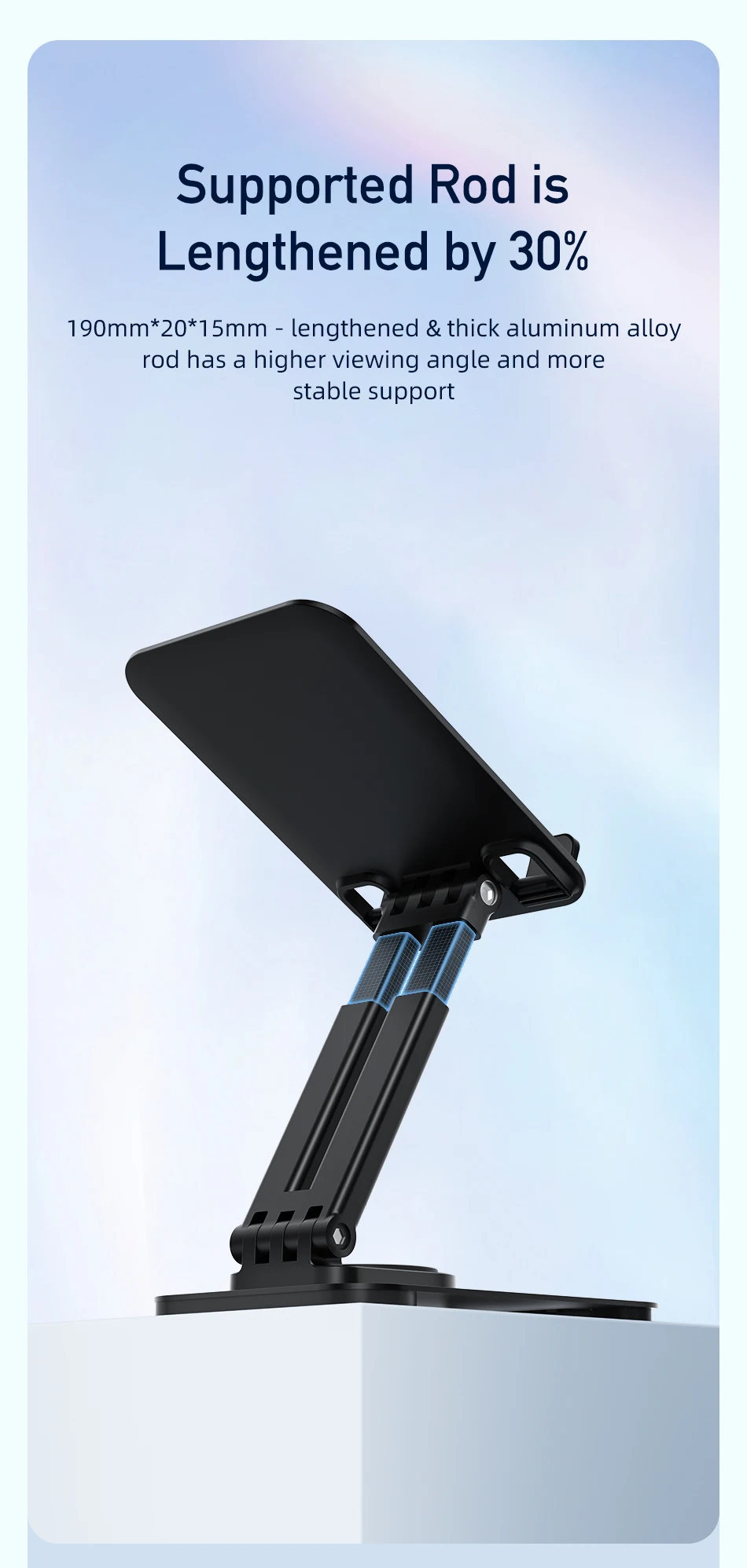 Awei X41 Metal flat desktop bracket Laptop Stands Adjustable rotatable angle anti-skid Super stable phone for iPhone 16 15 14