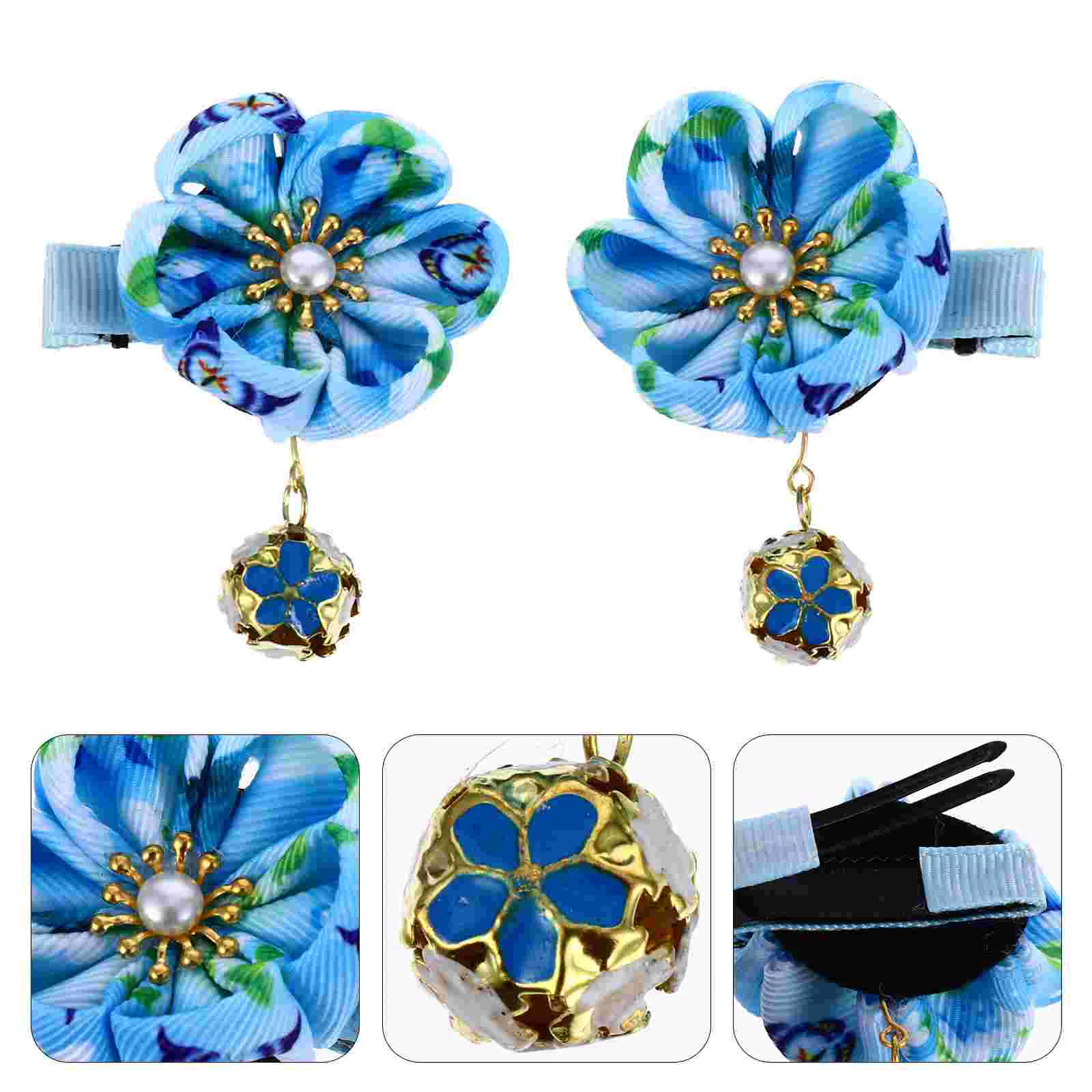 Little Plum Blossom Headdress Kids Children's Decorative Hairpin Clip Decoration Clips for Girls