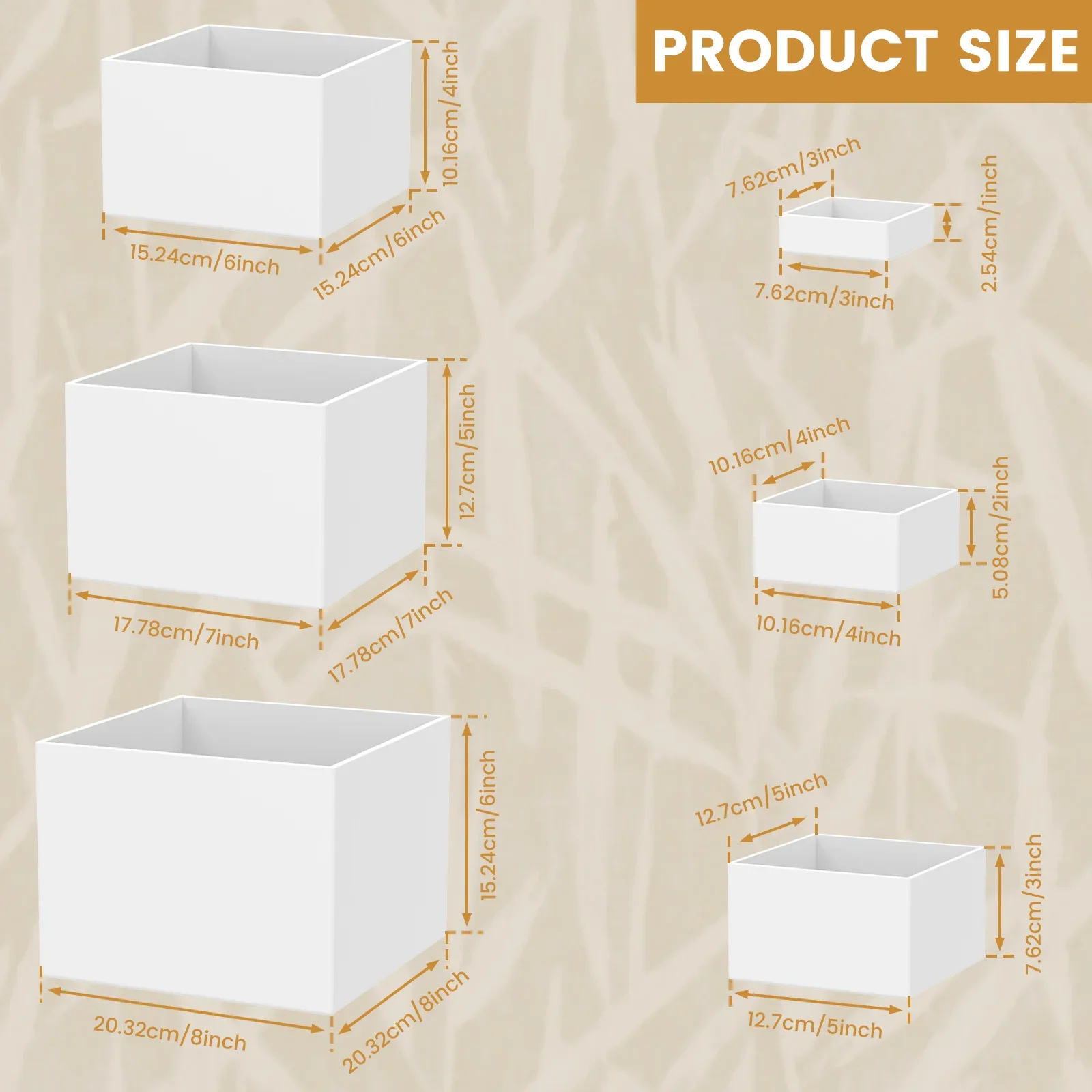 6Pcs Acrylic Buffet Riser Cubes Food Display Stand Stackable Table Dessert Cupcake Stand Wedding Party Buffet Food Display Decor
