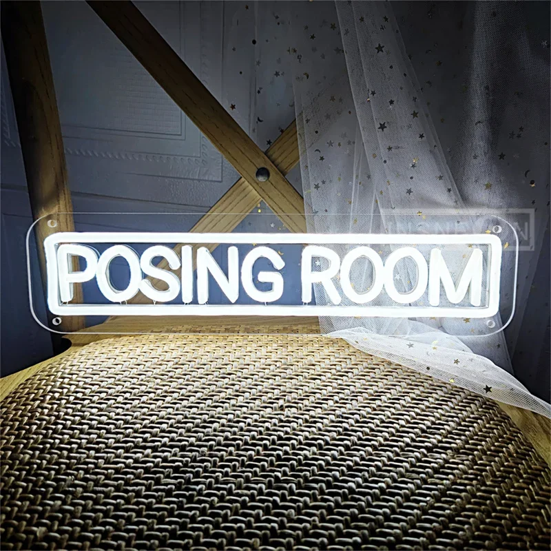 Posing Room Neon Light Sign, USB Connection Decoration, Neon Signs for Bedroom, Bar, Store, Hotel Club, Wall Art Decoration