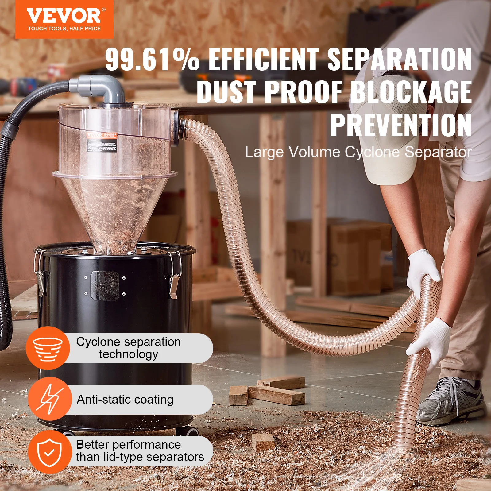 VEVOR Cyclone Dust Separator 4