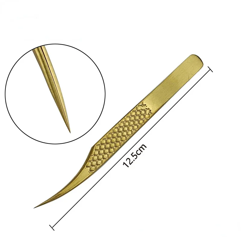 Punte in fibra pinzette per sopracciglia per estensioni delle ciglia pinzette per ciglia con punta in fibra pinzette per la depilazione delle sopracciglia