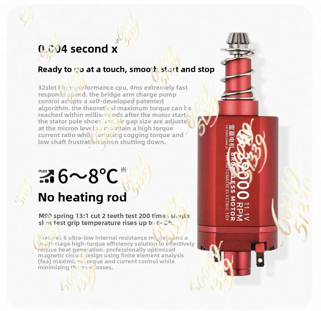 apply to Strong Magnet 480 Brushless Motor High Torque Low Heat with Short Long Shaft Options