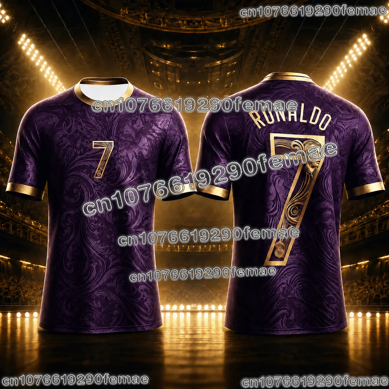 Cristiano Ronaldo Memorial Fan Jersey 3D Graphic Printed T-Shirt Summer Breathable Quick Dry Luxury Casual Kids Sportswear view 2