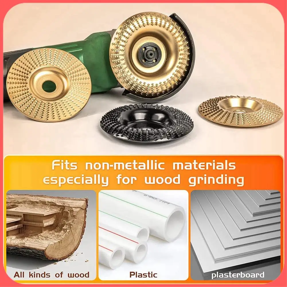 

AA89-4PC Angle Grinder Wood Carving Disc Set, Wood Shaper Carving Disc For Angle Grinder Attachments, Wood Shaping Tools