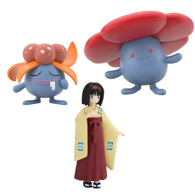 Original Bandai Shokugan POKEMON Scale World Erika Gloom Vileplume Anime Figures Boxed Brand New Collectible Toys for Kids Gift