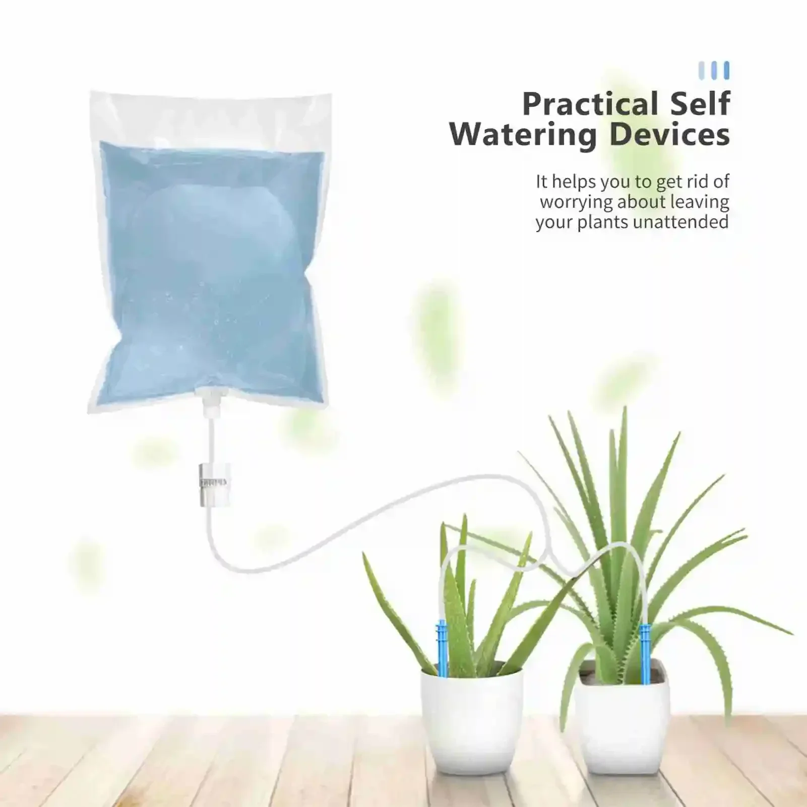 2/3/6.5L Dual-Drip Arrow Automatic Plant Waterer, Adjustable Flow, Plastic, for Potted Plants During Vacations