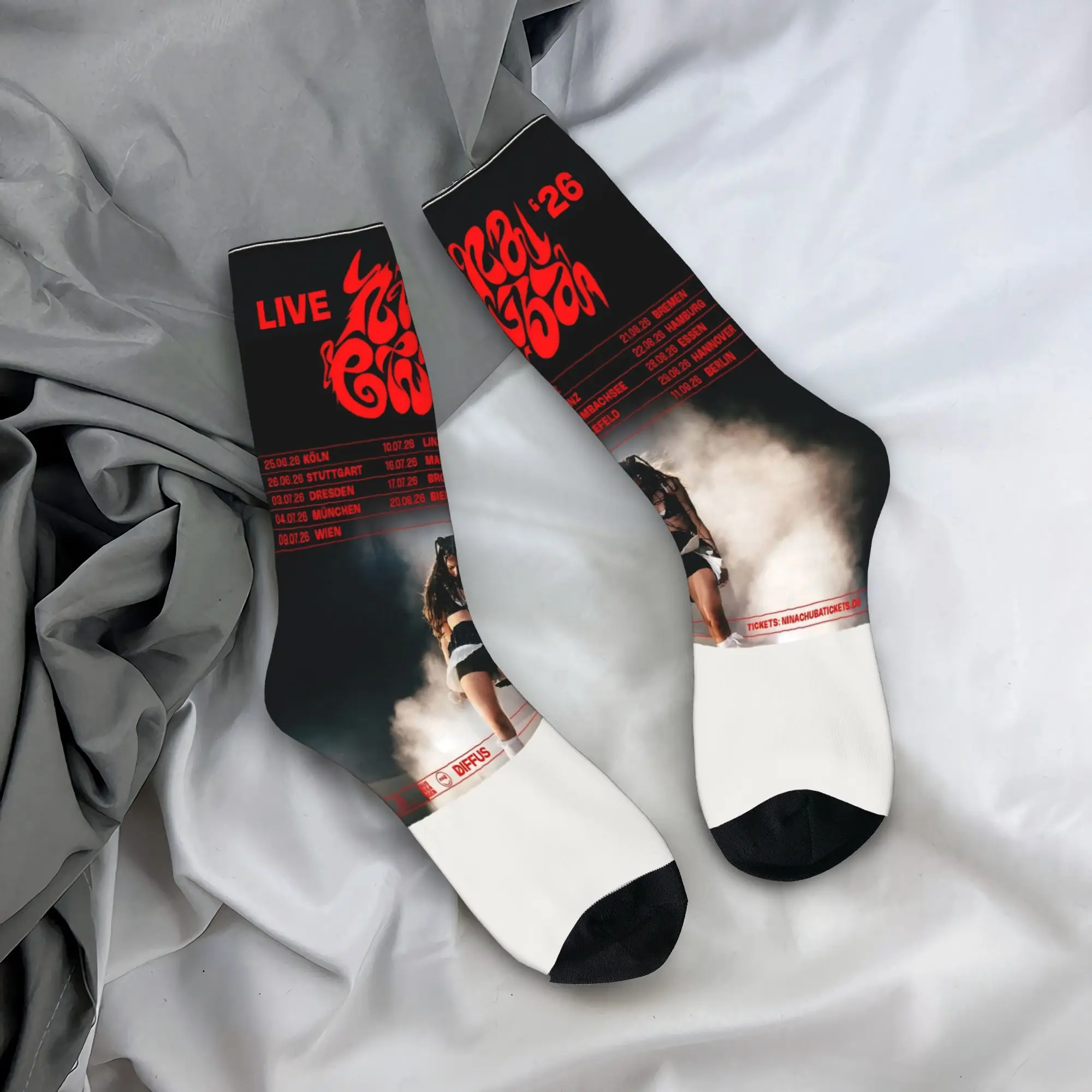 

Nina Chuba Singer Socks Novelty Stockings Spring Non Slip Adults Men Socks Comfortable Custom Climbing Socks