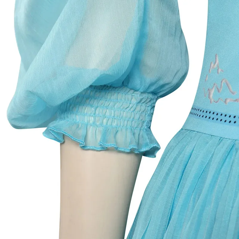 Элегантное синее платье принцессы в стиле фэнтези 2023, костюм для косплея в стиле живого кино, маскировка для взрослых и женщин fy1;