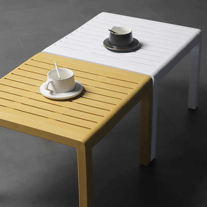 Outdoor plastic coffee table waterproof sunscreen sofa small side few pedal balcony bathroom waterproof bathroom sunscreen