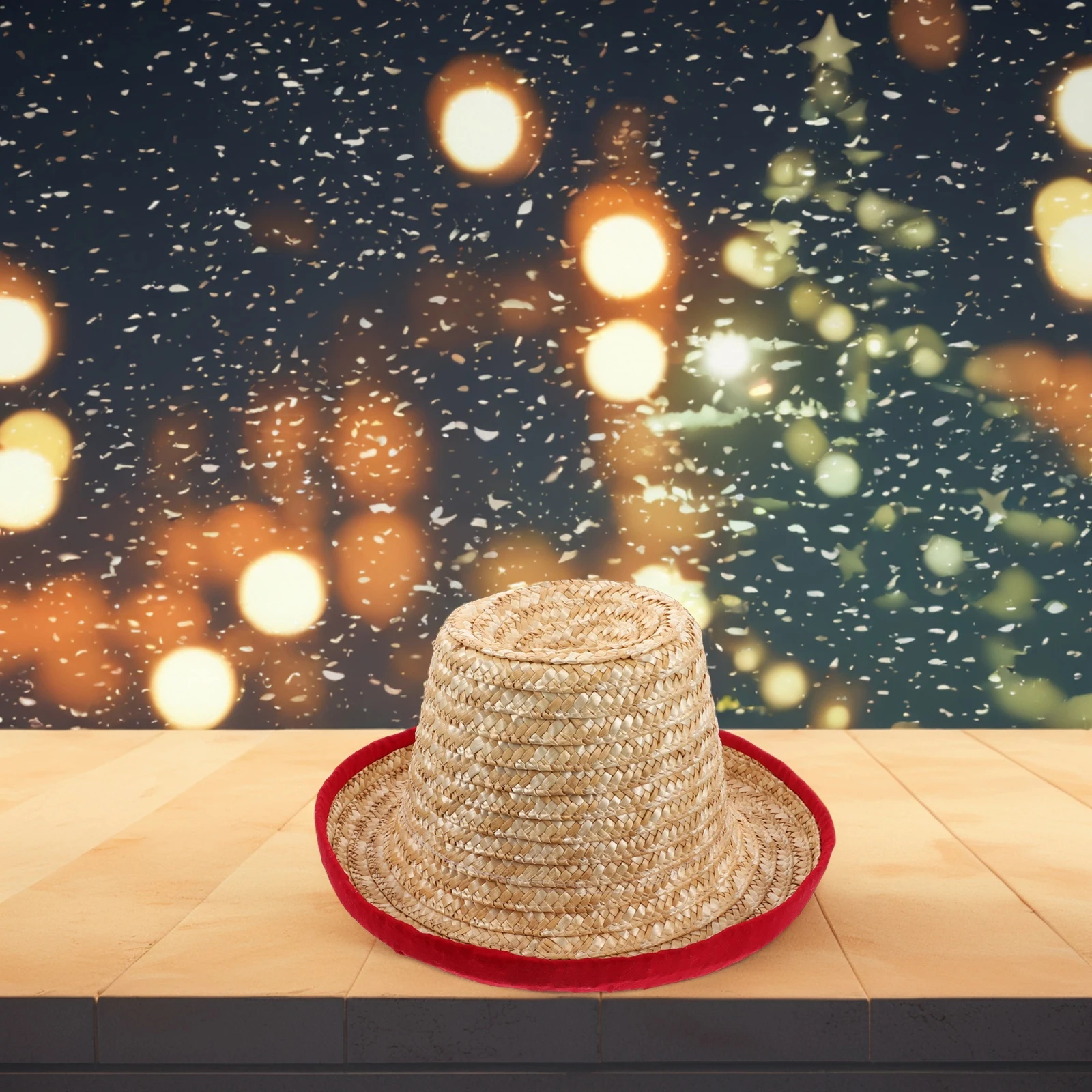 

Acrobatic Straw Hat for Men Women Summer Beach Sun Protection Costume Performance Street Dance Handmade Large Brim Versatile