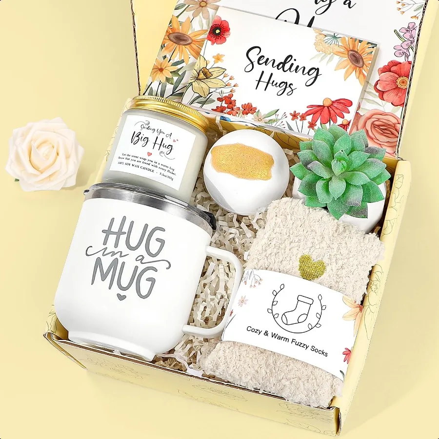 Sympathie-Geschenkkörbe Sympathie-Geschenke gegen Verlust des geliebten Menschen Sorry für Ihren Verlust Geschenkkorb Frauen Selbstpflegepaket Inspirationa