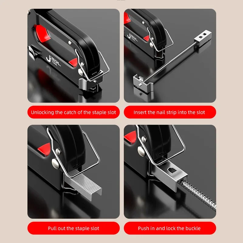 Imagem -04 - Pistola de Grampos em Pistola de Grampos Faça Você Mesmo para Fabricação de Móveis Montagem de 3000 Grampos Kit Manual de Pistola de Grampos Decorativos Ferramentas para Marcenaria