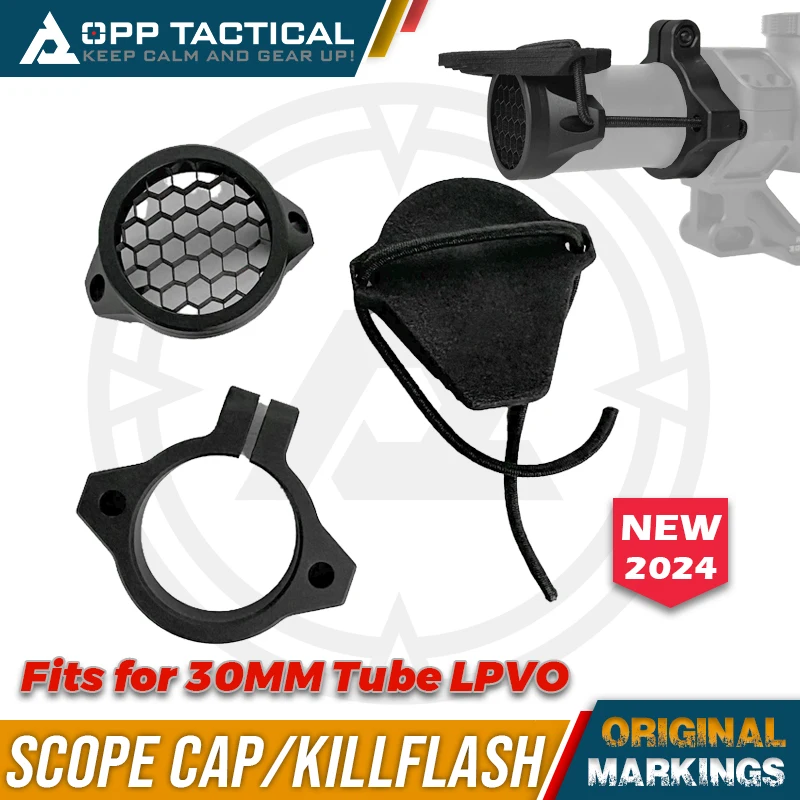 

NEW EvolutionGear Scope Cap PRO /Kill Flash Fits for Most of 30mm Tube Scope LPVO VUDU, TANGO6T, RZHD Hunting Accessories