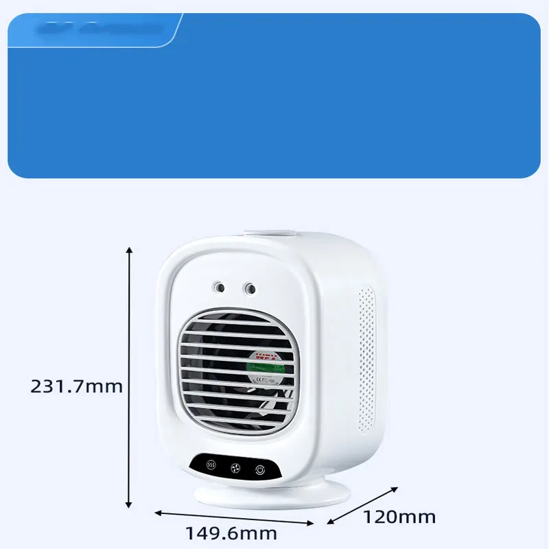 Portable Humidifier Fan Three In One, Mini USB Air Conditioning Fan,With Battery, Home Fun Air Cooler Humidifier，Outdoor Camping