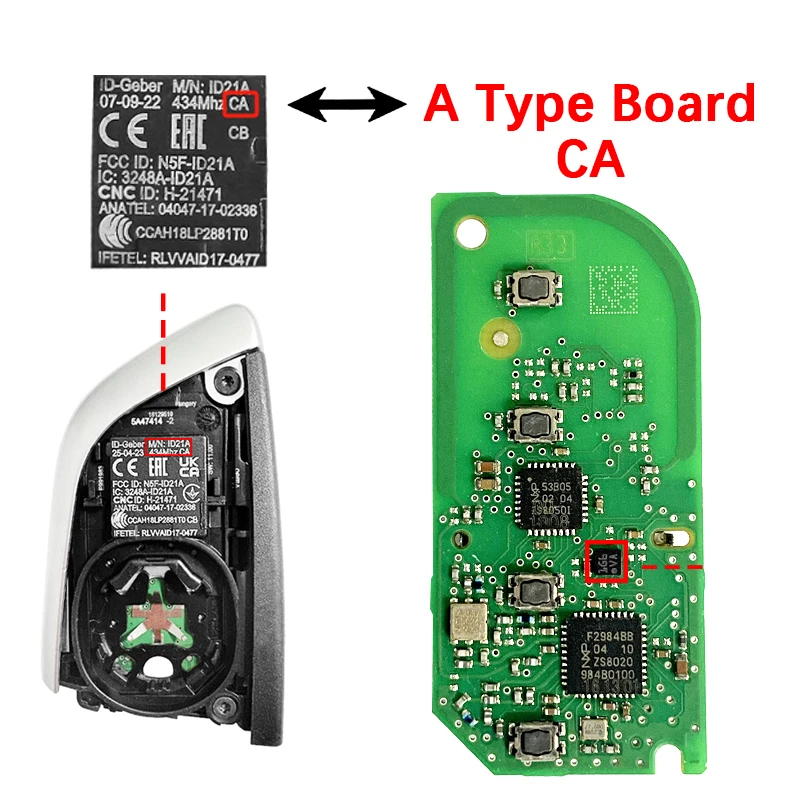 CN006133 Chiave intelligente originale senza chiave Go N5F-ID21A IC: 3248A-ID21A 434MHZ 49 Chip per BMW 3 5 6 7 X3 X4 X5 X6 X7 Tutte le serie G