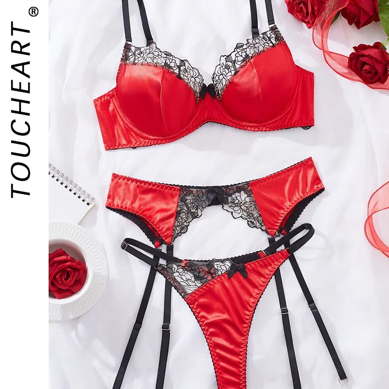 

Toucheart сексуальное нижнее белье кружевное лоскутное Sissy тонкое женское нижнее белье с высокой талией интересный сбор вместе очаровательное нижнее белье интимный комплект