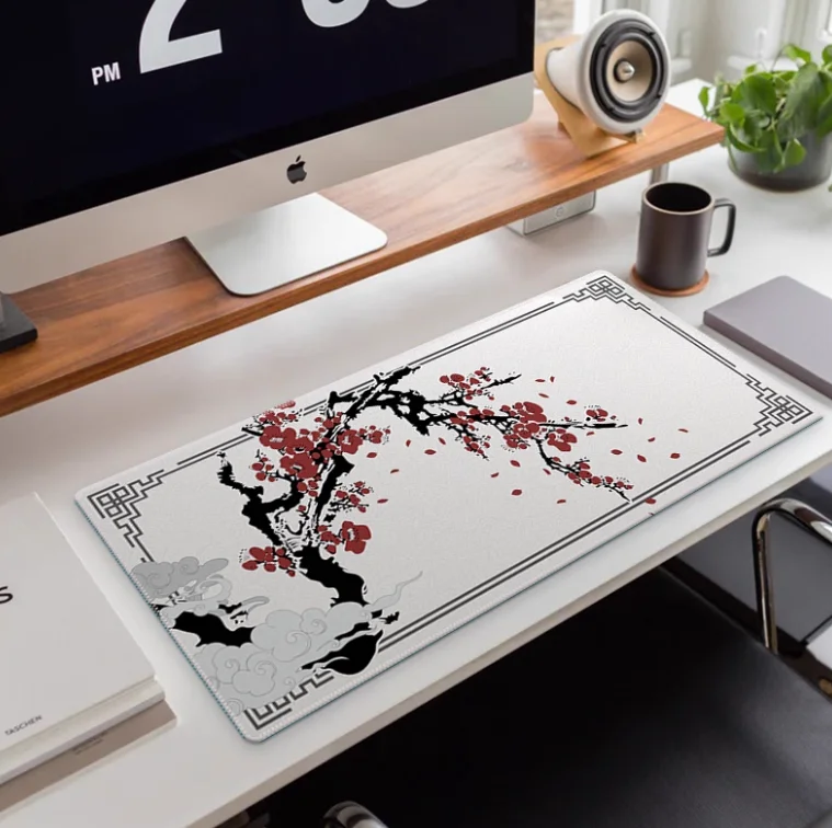 

Natural Rubber Laptop Office Gamer Pad on The Table Kawaii Gaming Anime Mouse Mats Keyboard Desk Mause Art Table Mouse Carpet