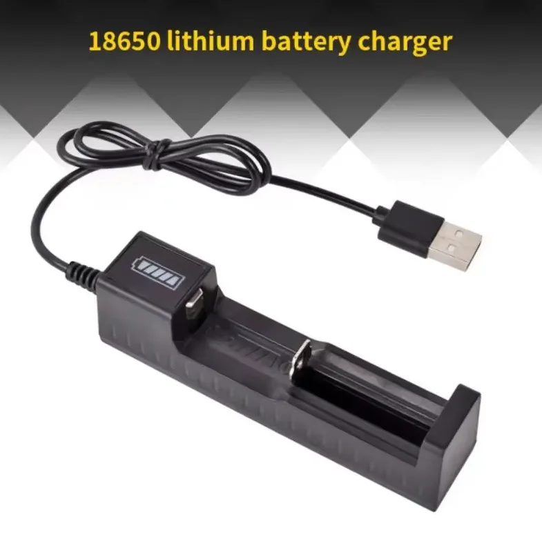 1~10PCS RYRA Rechargeable 18650 Battery Quick Charger Universal 1 Slot LED Smart Charging USB Lithium Battery Charger Dock