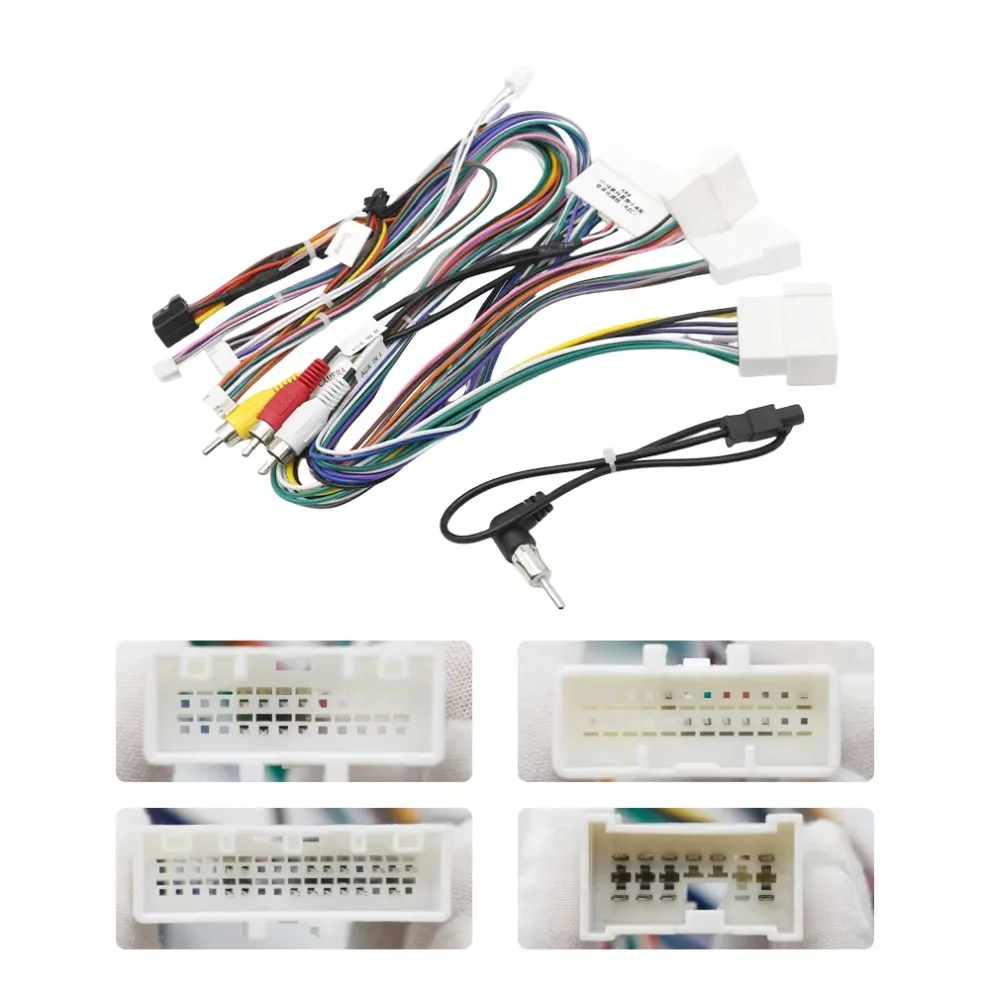 16 Pin To 12Pin 32Pin 24Pin Connector  Wiring Harness CanBus Decoder for Renault Clio Mk4 with Tomtom Car Android Cable Adapter