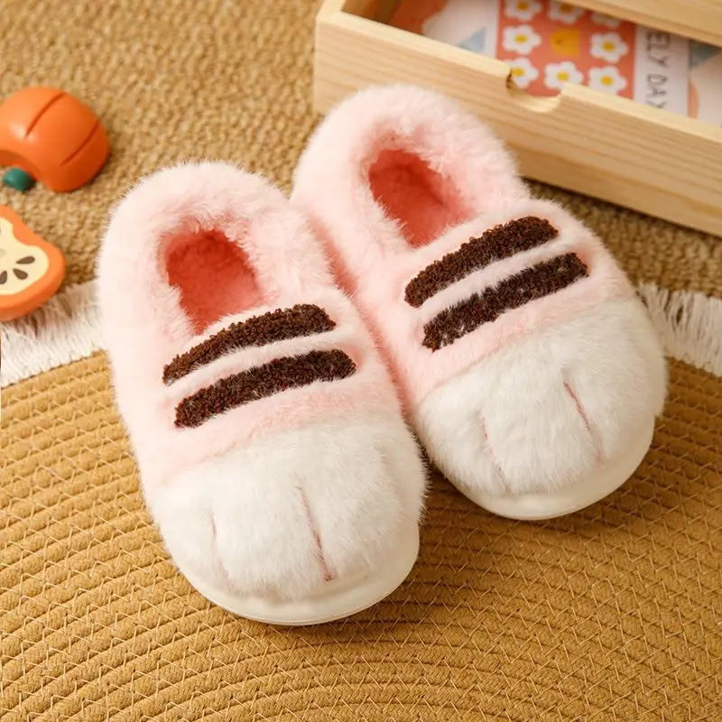 Neue Flauschige Katzenpfoten-Hausschuhe für Damen, Warme Winter-Pantoffeln, Lustige Flauschige Tierpfoten-Innenschuhe – Detail 32