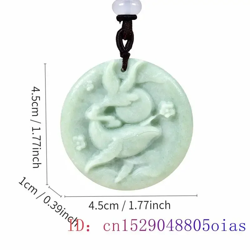 Jade Whale Pendant Natural Designer Green Charms Amulet Necklace Accessories Gemstones Real Jewelry Vintage Stone Necklaces