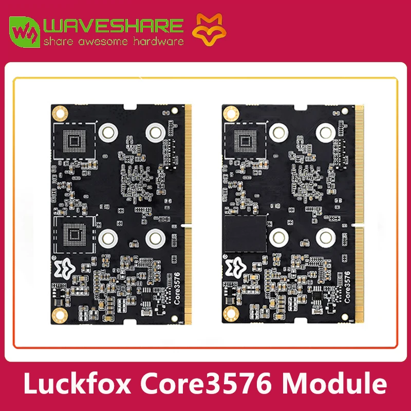 Waveshare Luckfox Core3576 Module, Rockchip RK3576 Octa-Core 2.2GHz Processor, 6 TOPS Computing Power, big.LITTLE Architecture