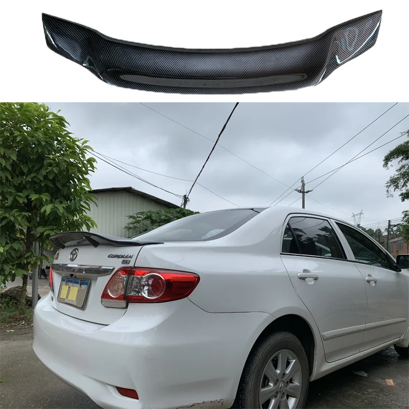 Real Carbon Fiber Rear Wing Trunk Lip Tail Spoiler For Toyota Corolla 2009 2010 2011 2012 2013 R Style