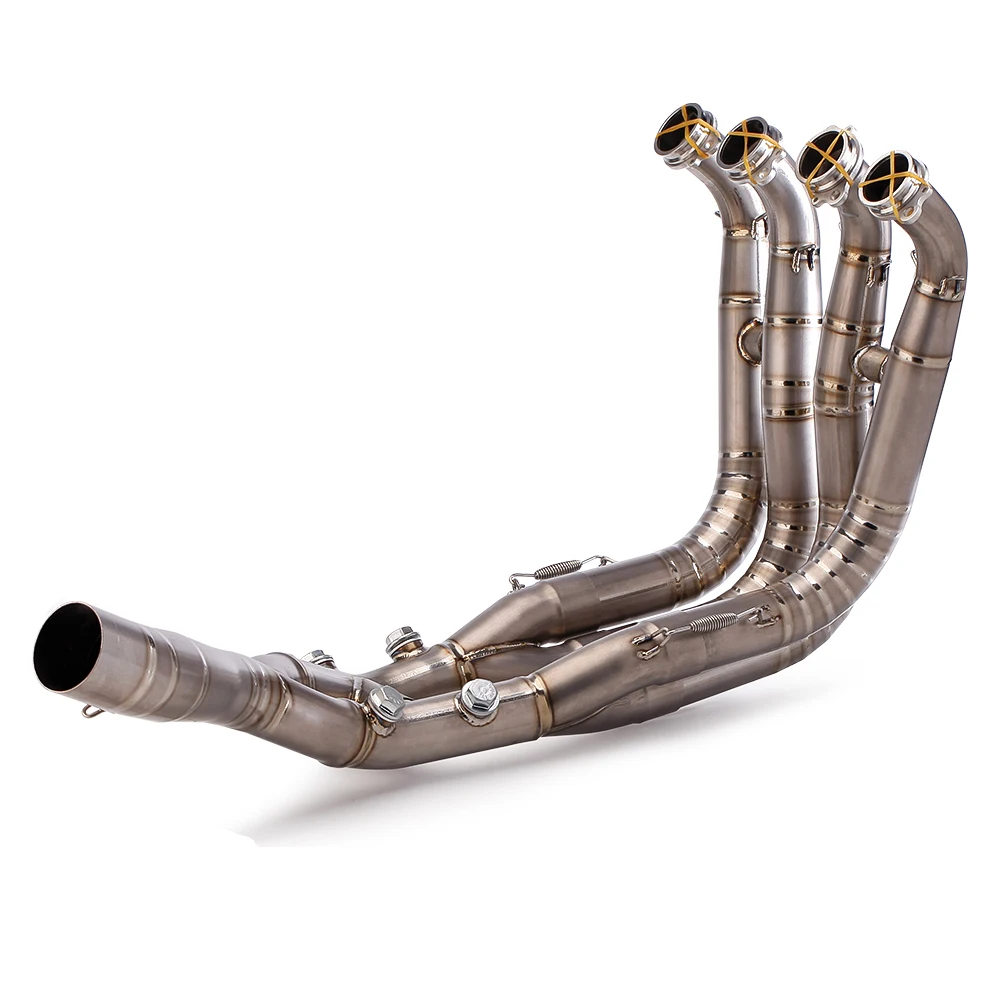 

STLF Full Kit Exhaust Line for S1000RR 2019-2024 S1000R 2021-2024 Titanium Alloy Header Escape Front Link Pipe 60mm Slip on Tube