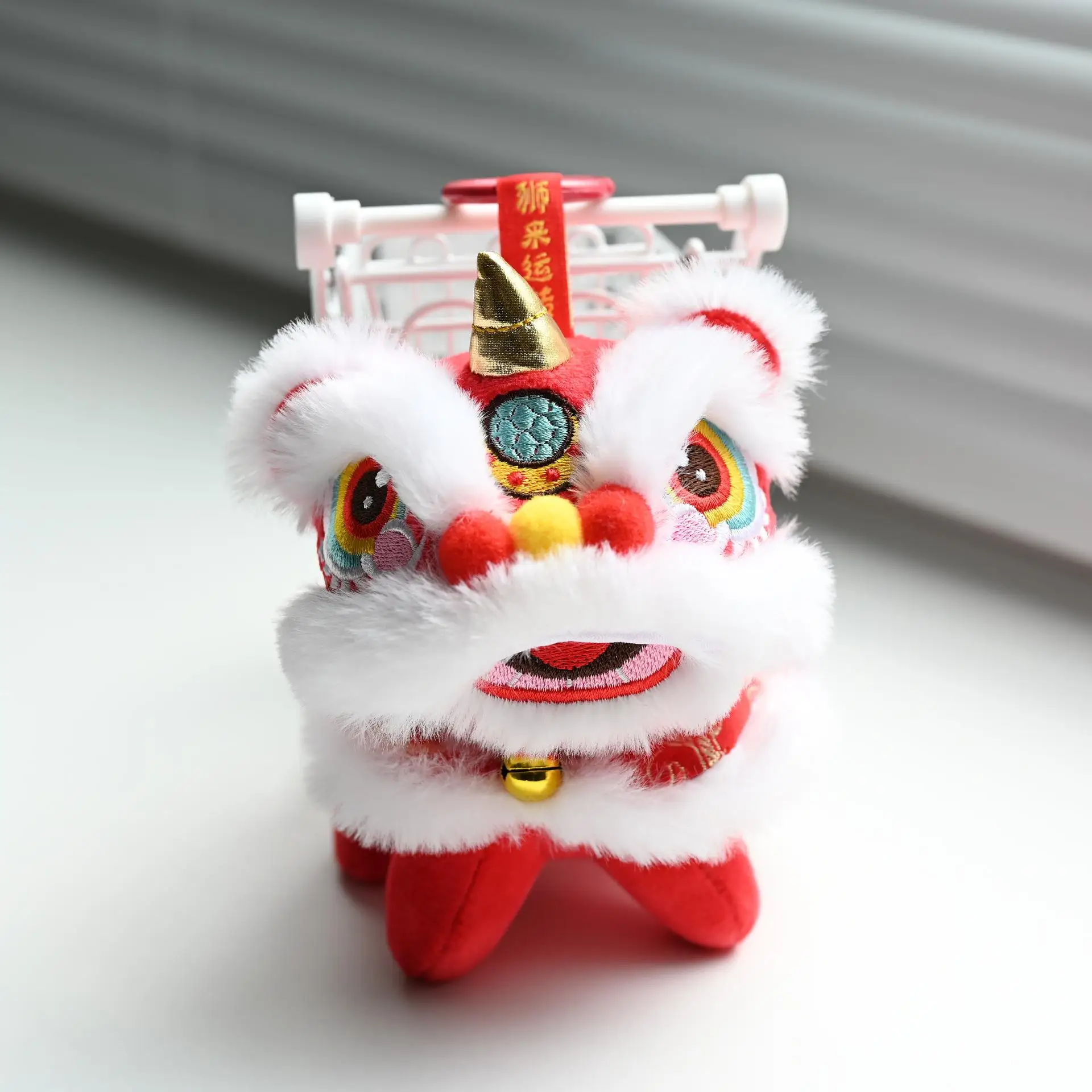 

New Year Lion Dance Doll Soft Plush Toy Keychain Backpack Pendant Children Girls Chinese Style National Trend Waking Lion