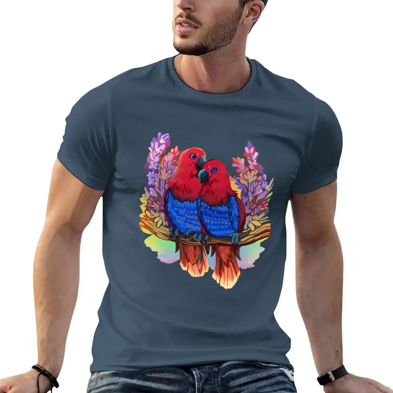 Lesbian Eclectus Parrots T-Shirt heavyweights sweat shirt plus size tops mens white t shirts