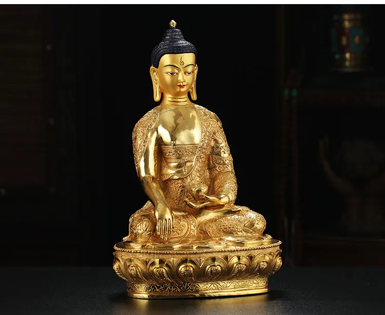 LARGE Wholesale Buddhist supplie Buddhism Thailand India family holy Sakyamuni Gilded Buddha  Copper GOOD statue