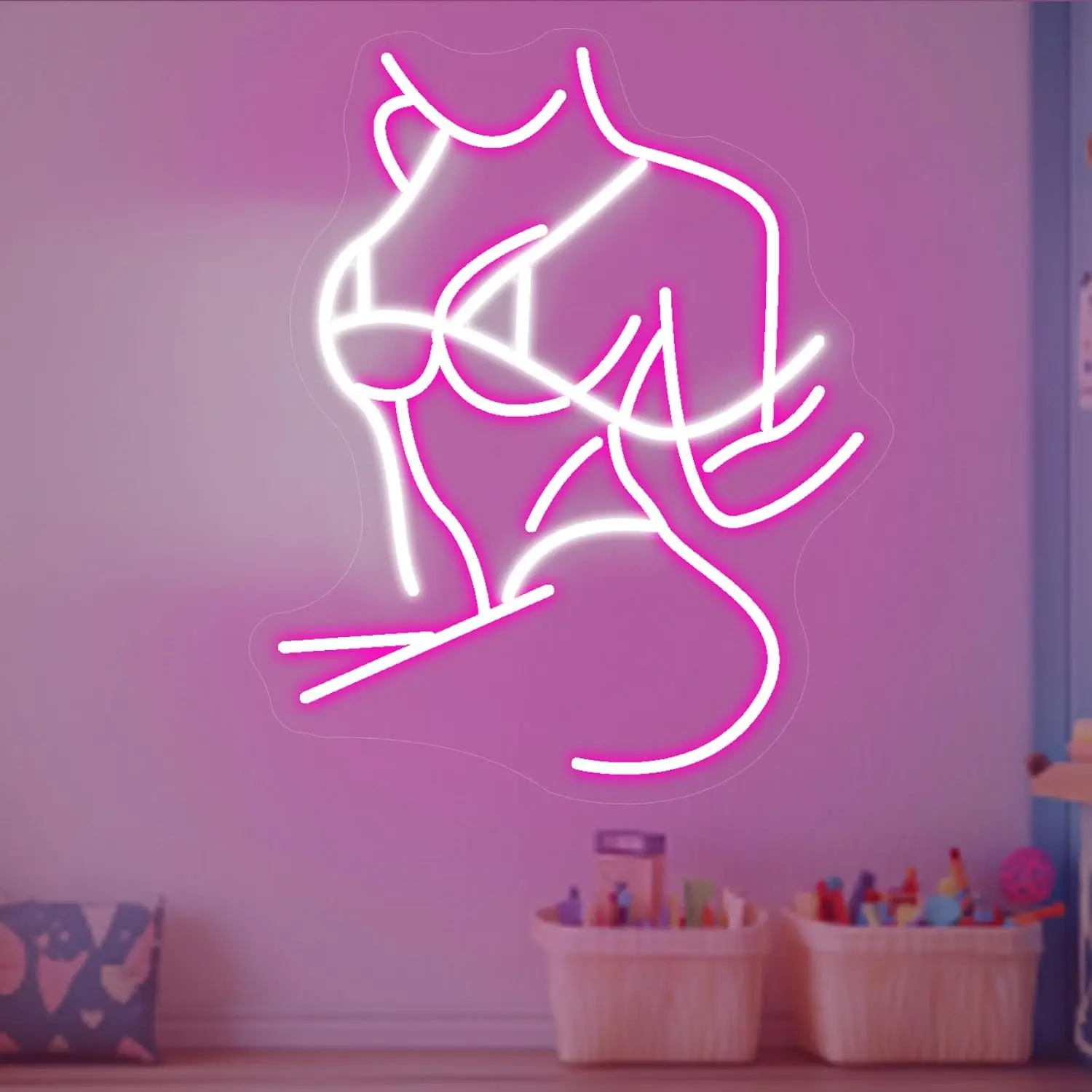 

Светодиодная неоновая вывеска с регулируемой яркостью «Розовая леди» | USB-светильник для декора стен, для вечеринок, баров, домашнего декора и в качестве подарка