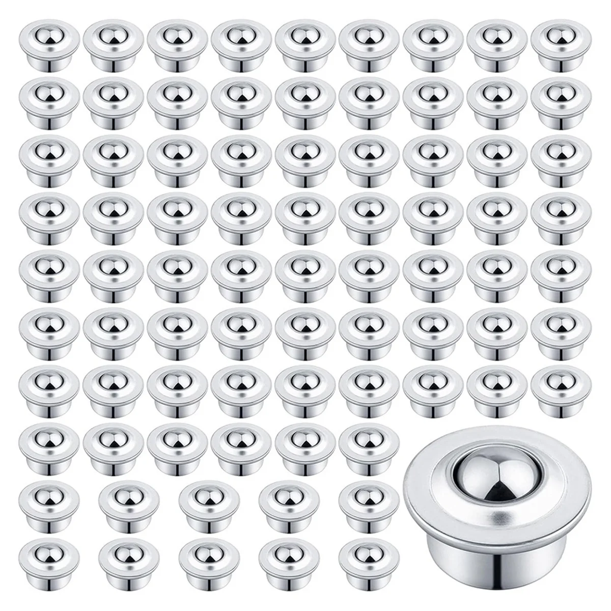 

5/8inch Roller Ball Transfer Bearing,80PCS CY-15H Carbon Steel Ball Bearing Rollers,Ball Transfer Bearing Casters