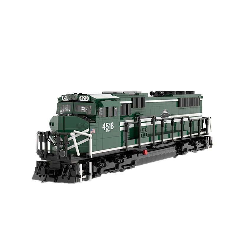 City Railway  Paducah And Louisville Railway SD70MAC Traction locomotive Building Block Assembly Model Brick Toy Children Gifts