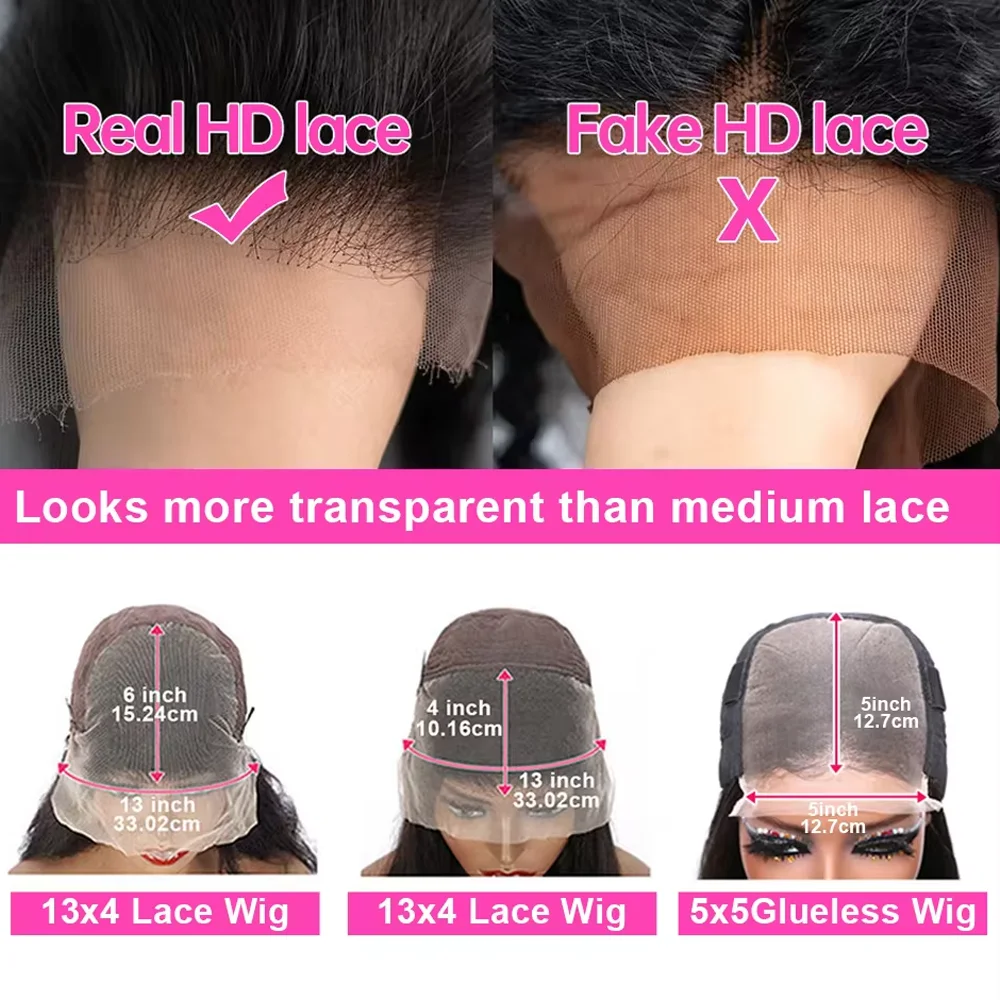 Raw Peruvian Body Wave 250% Density 40 42 inch 13x6 HD Lace Front Human Hair Wigs 13x4 Frontal Wigs Women Glueless Closure Wigs image 5