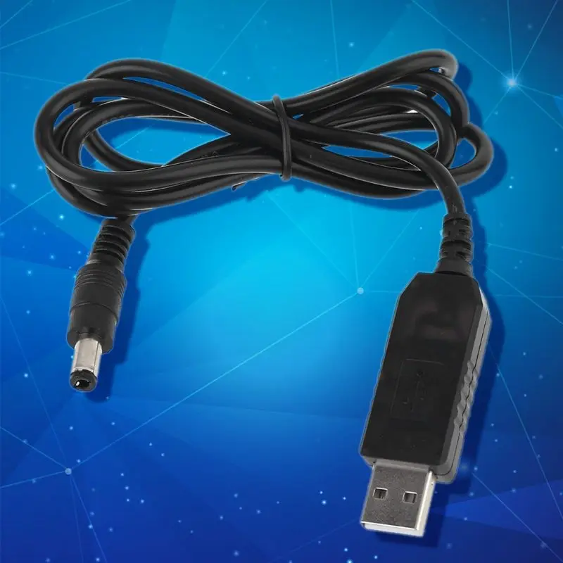 Universal for QC USB To for DC 12V 1.5A Adjustable Step Up 5.5x2.1mm Cord Power Line For WiFi Router L 896C