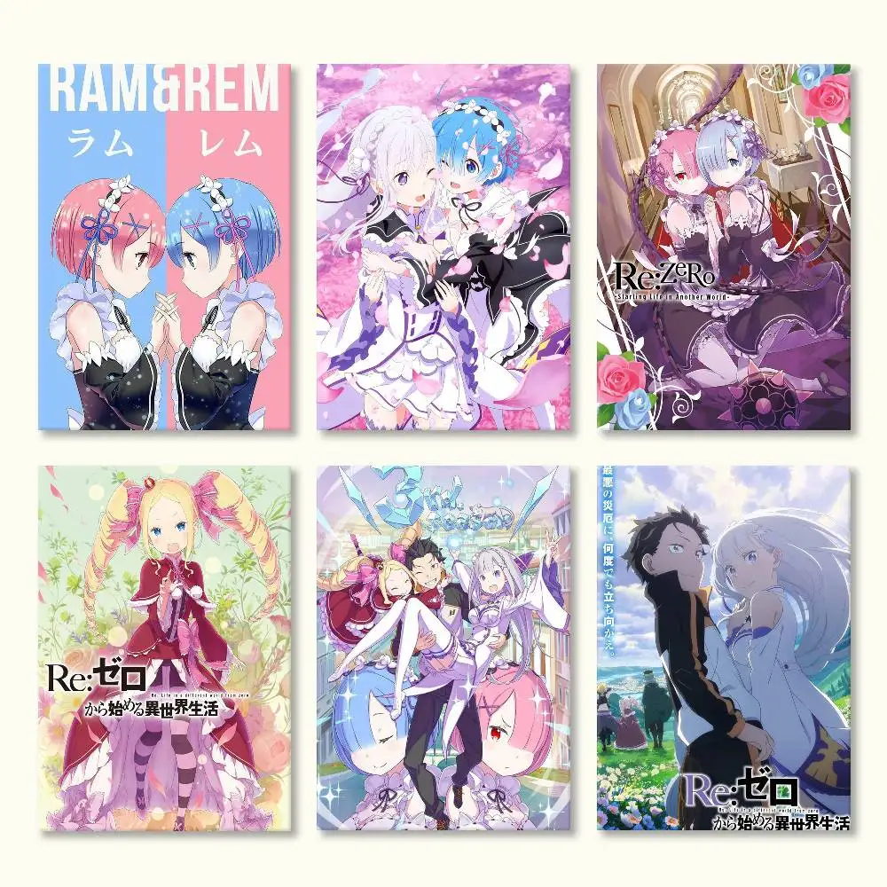 Re ZERO Starting Life in Another World Poster Versatile HD Waterproof Wall Art Self-Adhesive Decor for Any Space Ideal Gift
