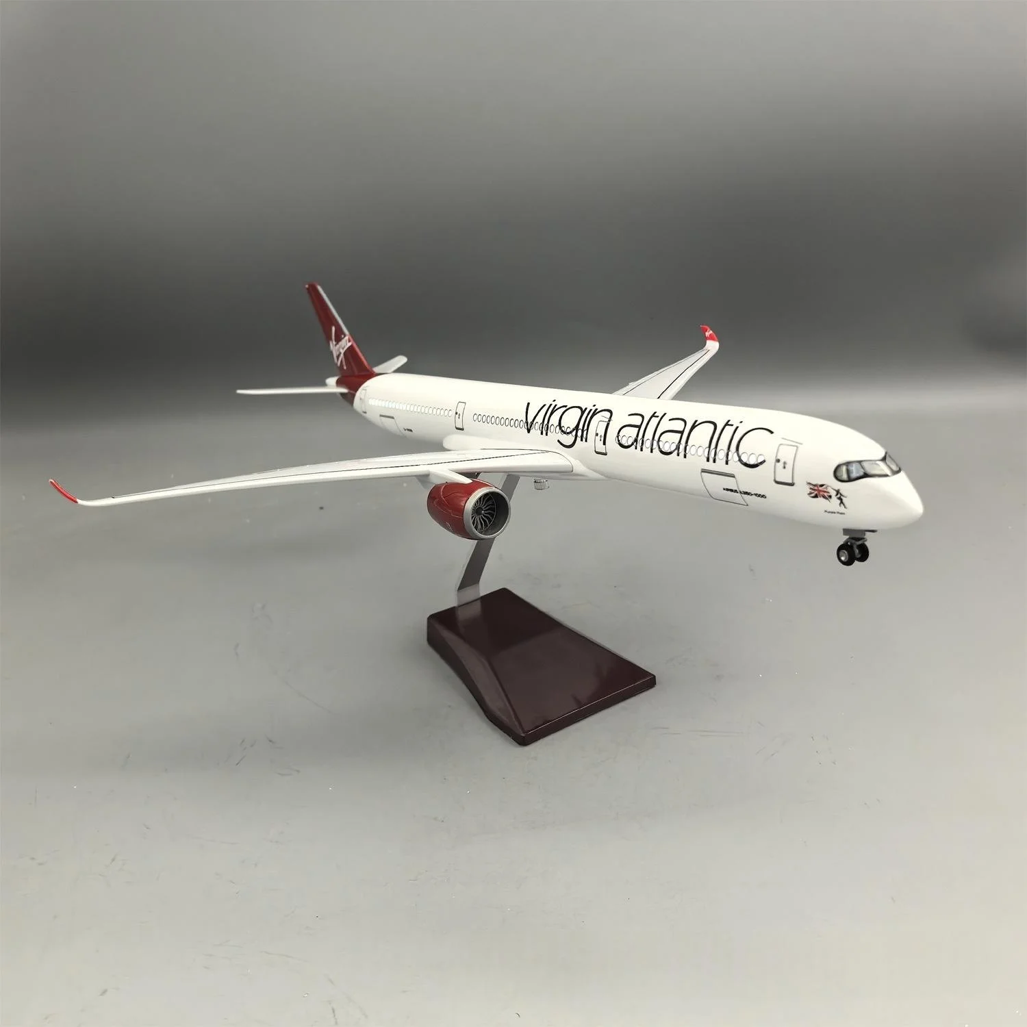 47CM Air-bus A350-1000 Virgin Atlantic Airline 1/157 Scale Plane Models Adults Fun Collectible Miniature Airplane Displays Gift