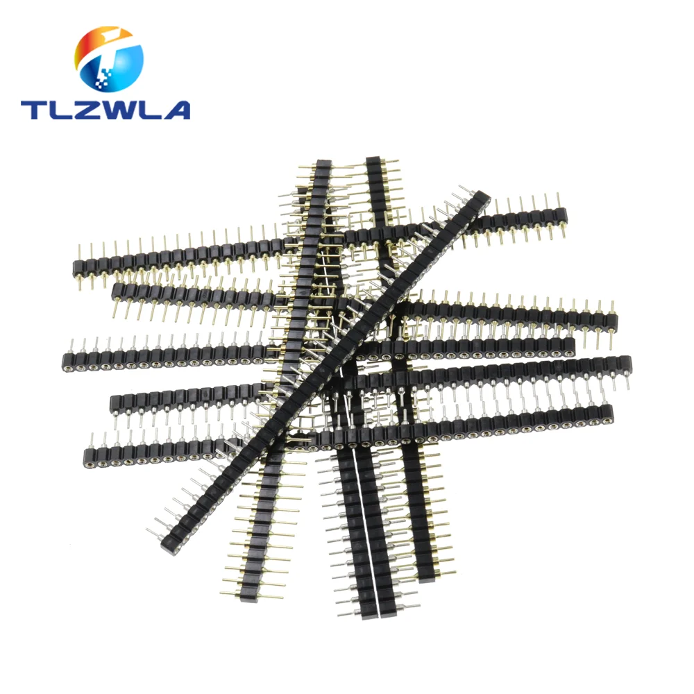 Złącze 2.54MM Okrągłe Otwory Żeńskie Gniazdo Szeregowe Igły 1*40 Okrągłe Igły Męskie Gniazdo 1x40P Pozłacane Jednorzędowe