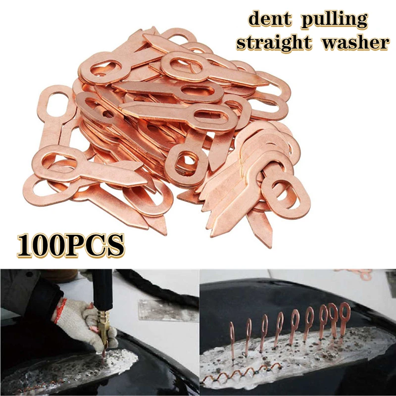 100PCS Sheet Metal Depression Shaping Car Appearance Repair Machine Key Accessories OT Piece Pull Ring Groove Straight Washer