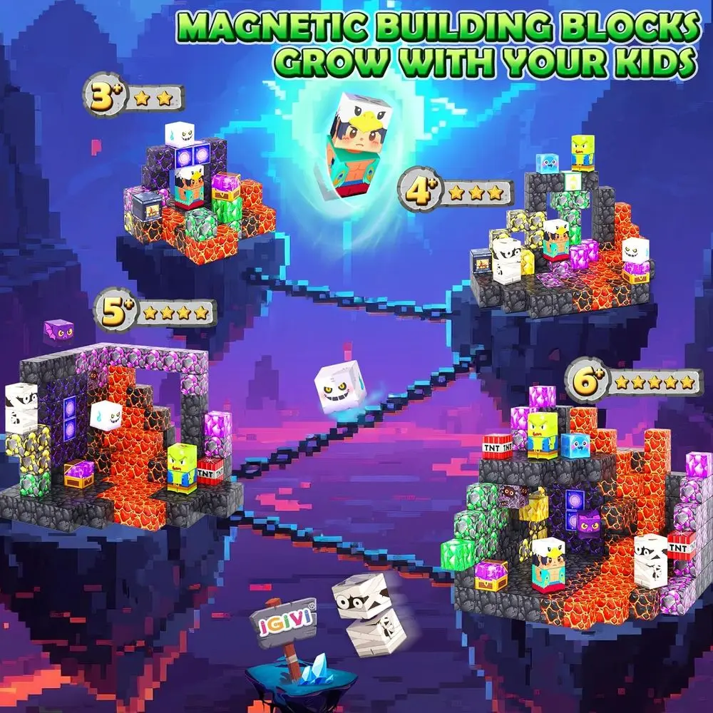 STEM Magnetic Building Sets for Kids, Ages 4-12, Educational Toys for Boys and Girls, Perfect Gift for Toddlers' Birthdays