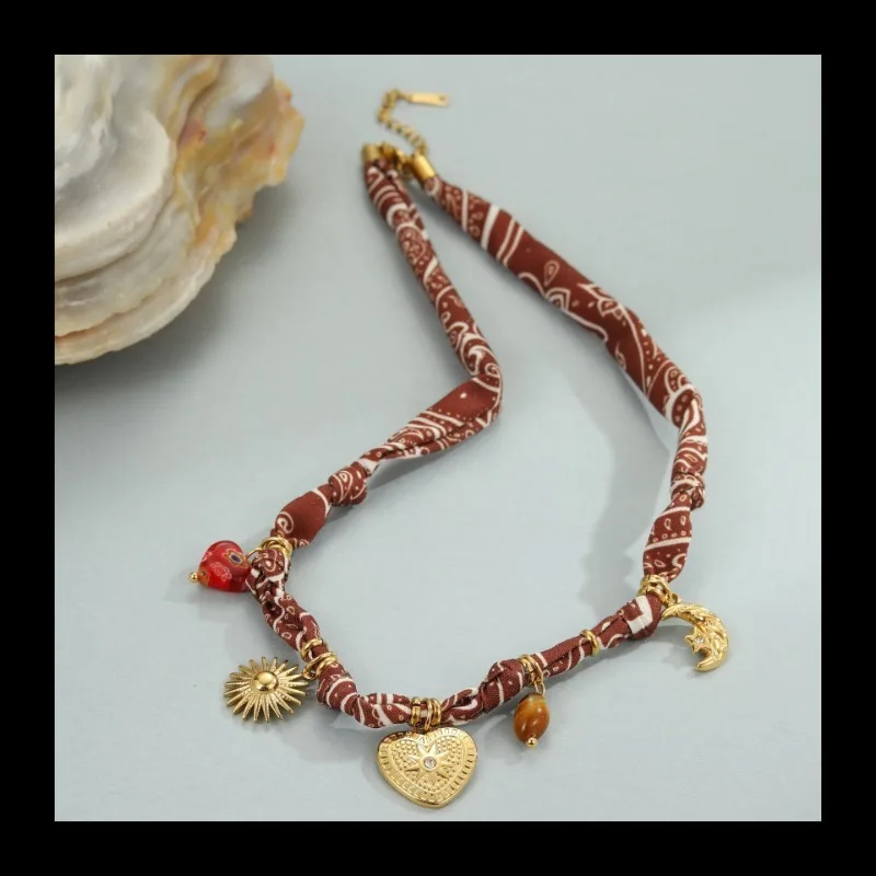 أزياء عطلة نمط الشريط الحب قلادة الفولاذ المقاوم للصدأ قلادة لا تتلاشى سوار تصميم المتخصصة #3