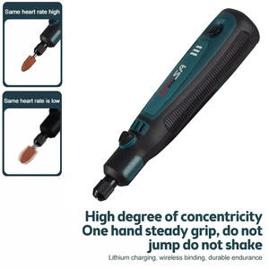 Cordless Rotary Tool Kit 3-Speed Power Rotary Tool Rechargeable Electric Drill Grinder for Sanding Polishing Drilling Engraving