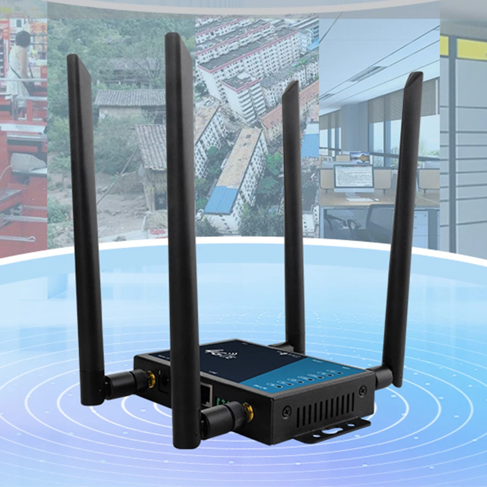 4G Wireless Router Industrial Grade 4G Broadband Wireless Router with SIM Card Slot Firewall Protection EU/US Plug