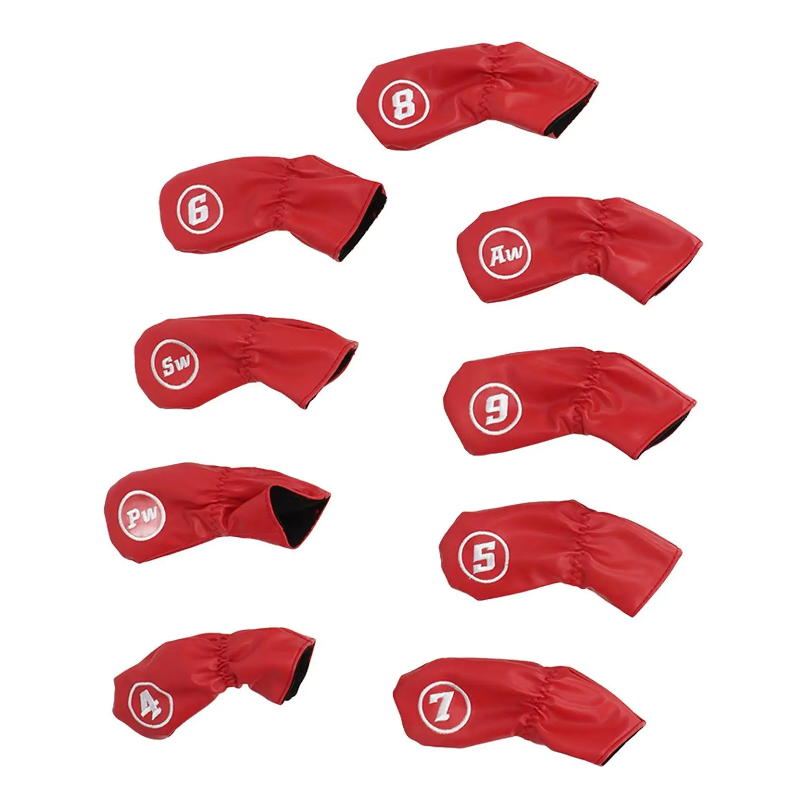 Dustproof Iron Head Covers with Club Numbers - Durable Golf Headcovers for court Use